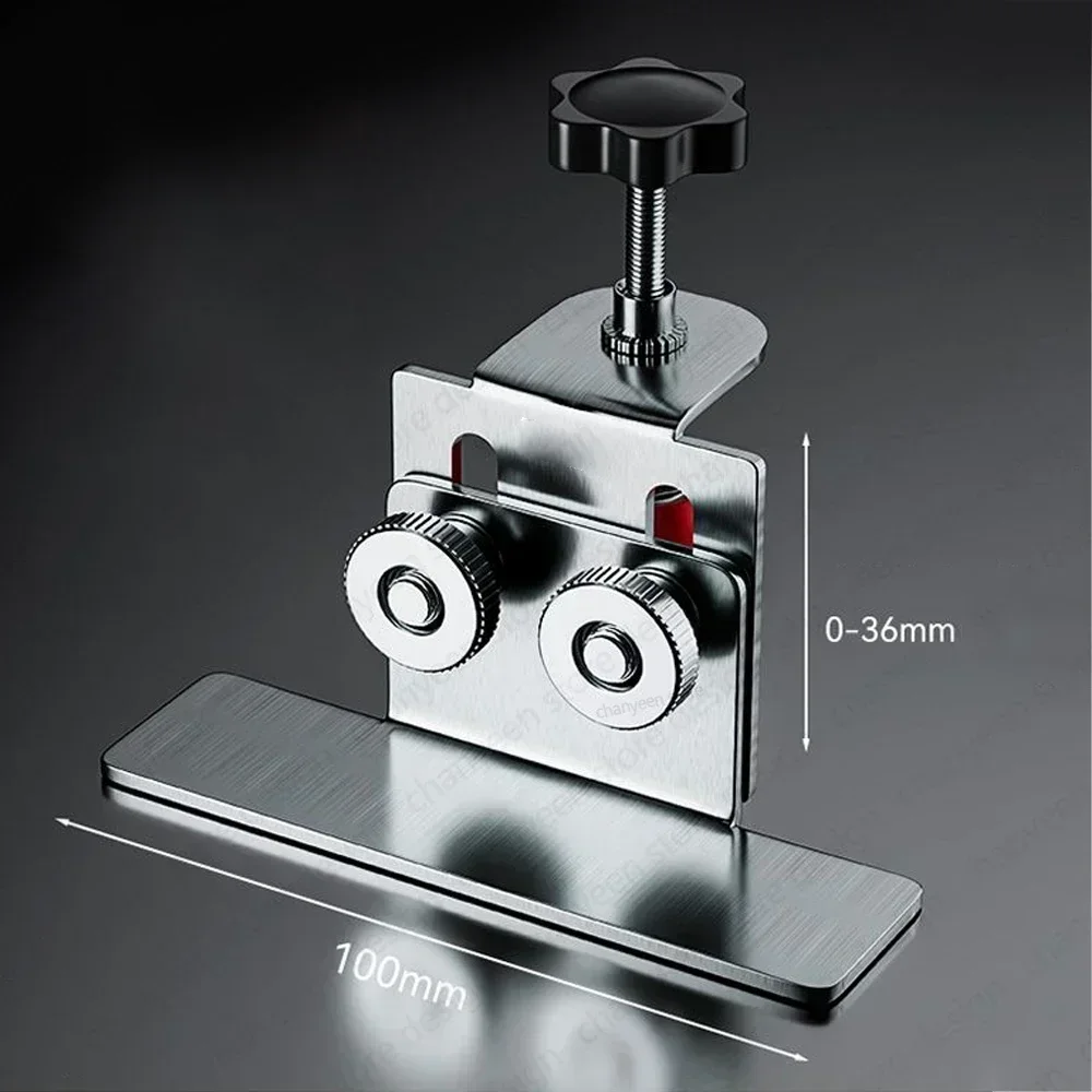 Furniture Hardware Jig - Woodworking Cabinet Alignment Clamp Stainless Steel