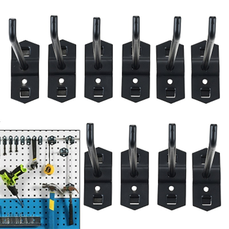 Furniture Hardware Fitting - 10Pcs/set 50mm Black Hole Board Hook