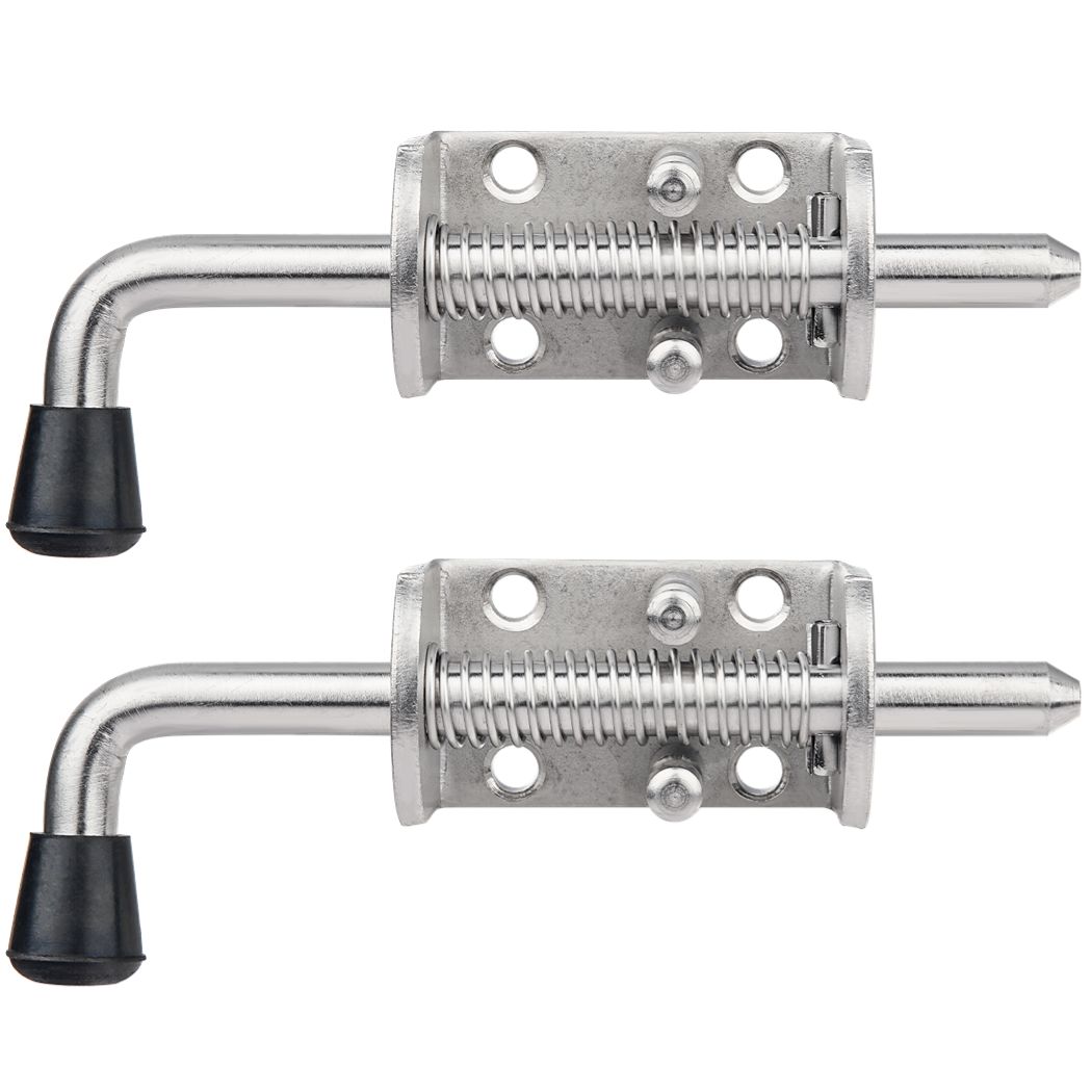 Barrel Bolt Slide - 2Pcs Spring Loaded Latch Pin Stainless