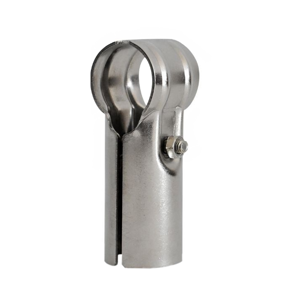 Furniture Hardware Display - 2Pcs Round Pipe Joint Stainless Steel