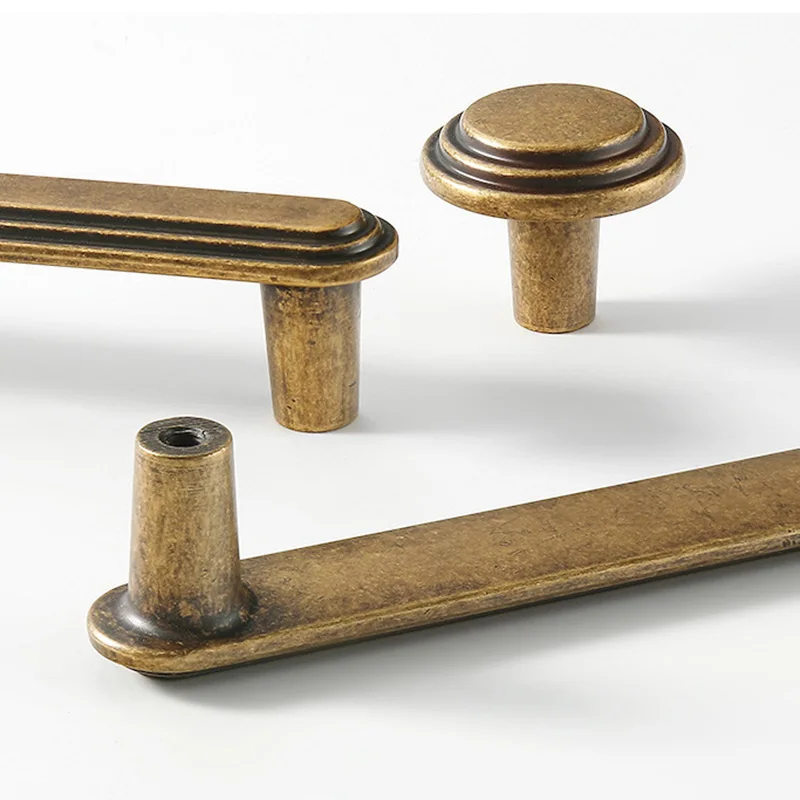 Furniture Hardware Drawer Pulls - Retro Handles Antique Brass Cabinet Pulls