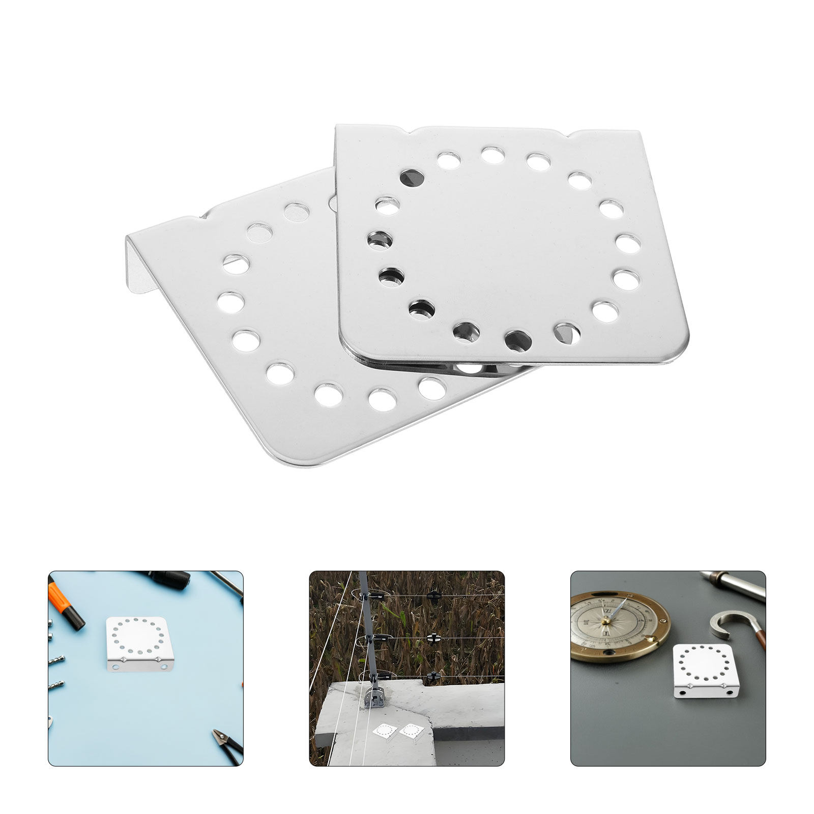 2Pcs Stainless Steel Fence Cli - Corner Bracket Angle ulasan dan harga