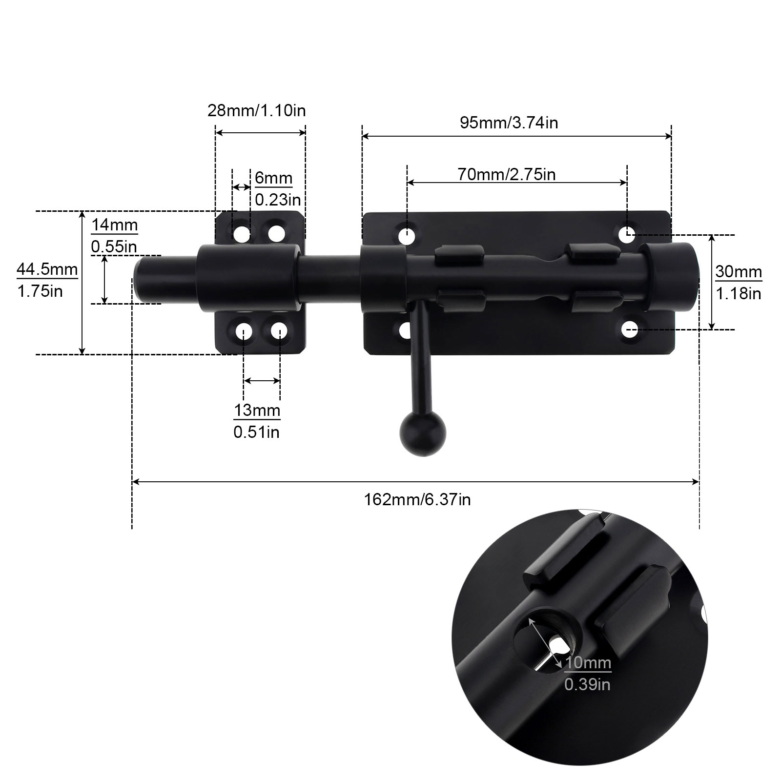 6 Inch Thickened Stainless Ste - Barrel Bolt Slide ulasan dan harga