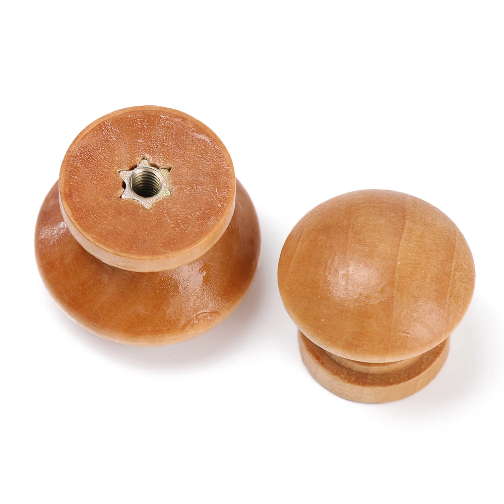 10pcs/Lot Round Shape Natural  - Furniture Hardware Drawer Pulls ulasan dan harga