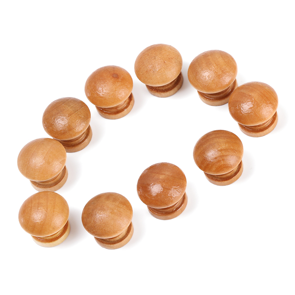 10pcs/Lot Round Shape Natural  - Furniture Hardware Drawer Pulls ulasan dan harga