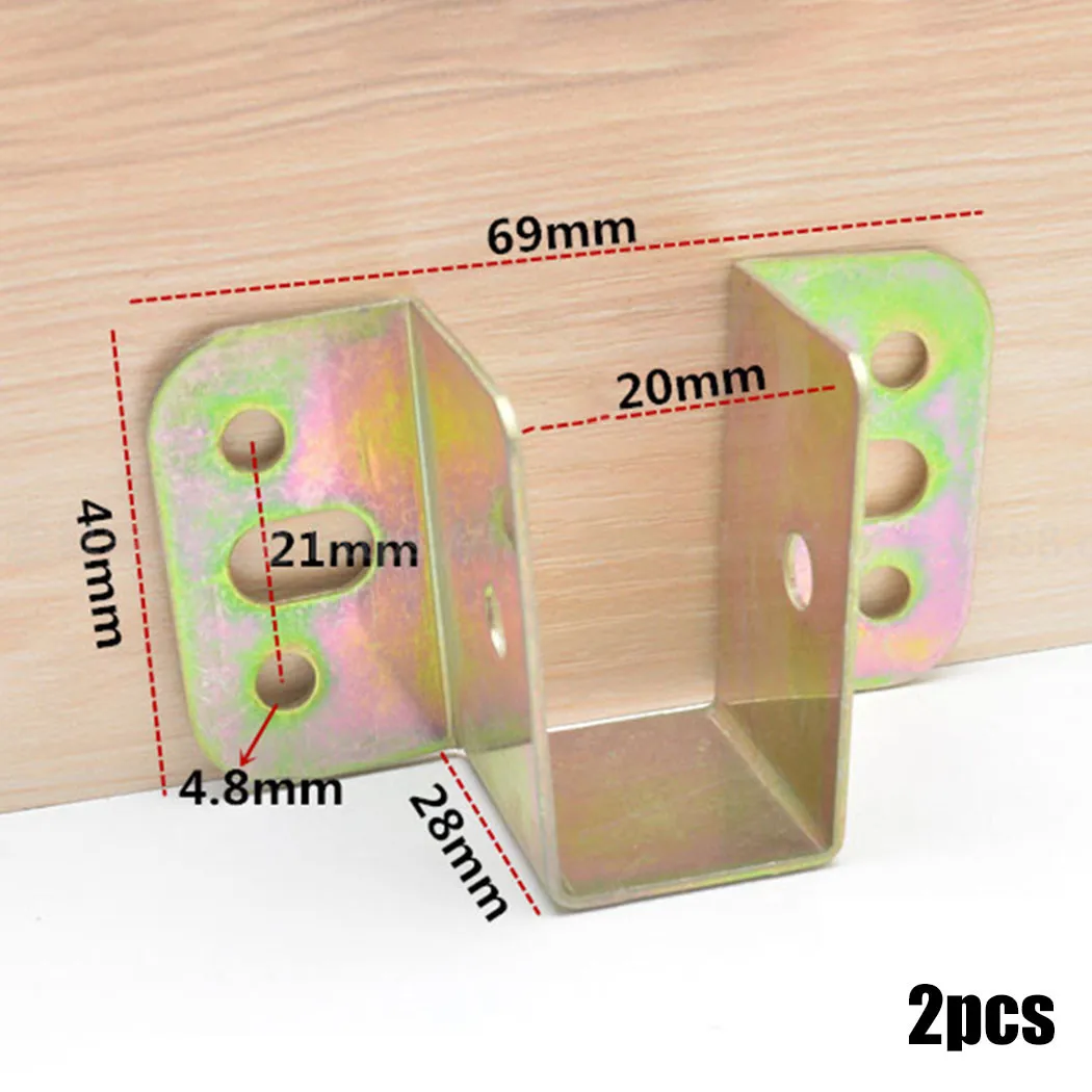 2pcs U Shaped Metal Bed Bracke - Furniture Rails Hardware ulasan dan harga