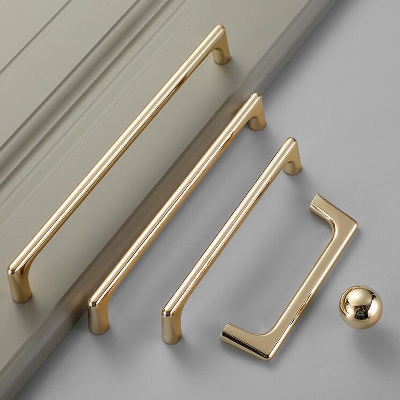 Zinc Alloy Bright Gold Kitchen - Furniture Hardware Drawer Pulls ulasan dan harga