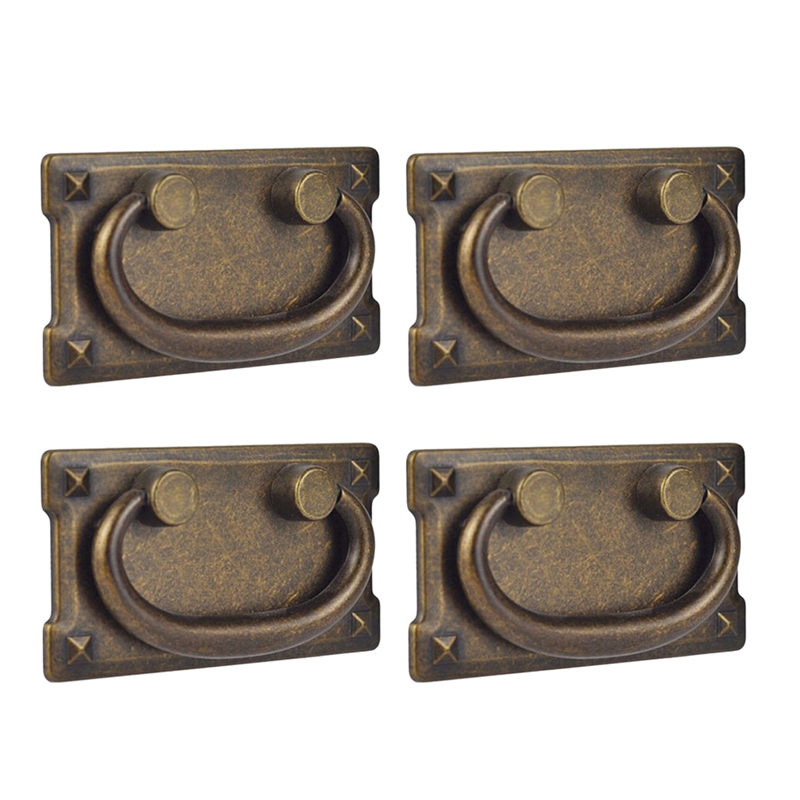 4Pcs Vintage Antique Bronze Dr - Furniture Hardware Pulls ulasan dan harga