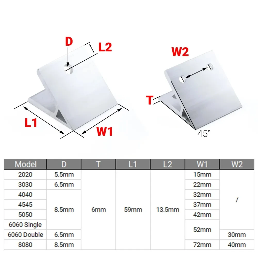4Pcs 45 Degree Angle Corner Br - Corner Bracket Angle ulasan dan harga