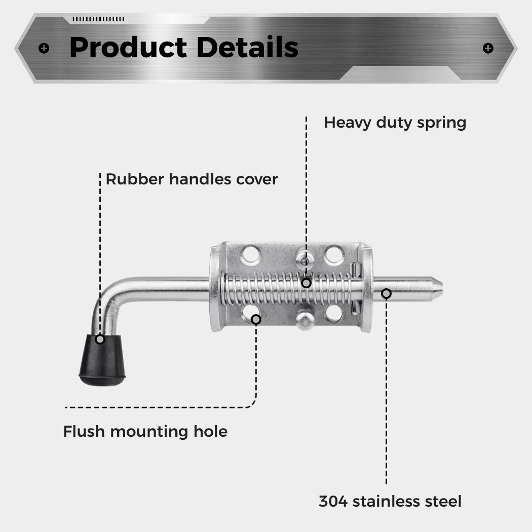 2Pcs Spring Loaded Latch Pin S - Barrel Bolt Slide ulasan dan harga
