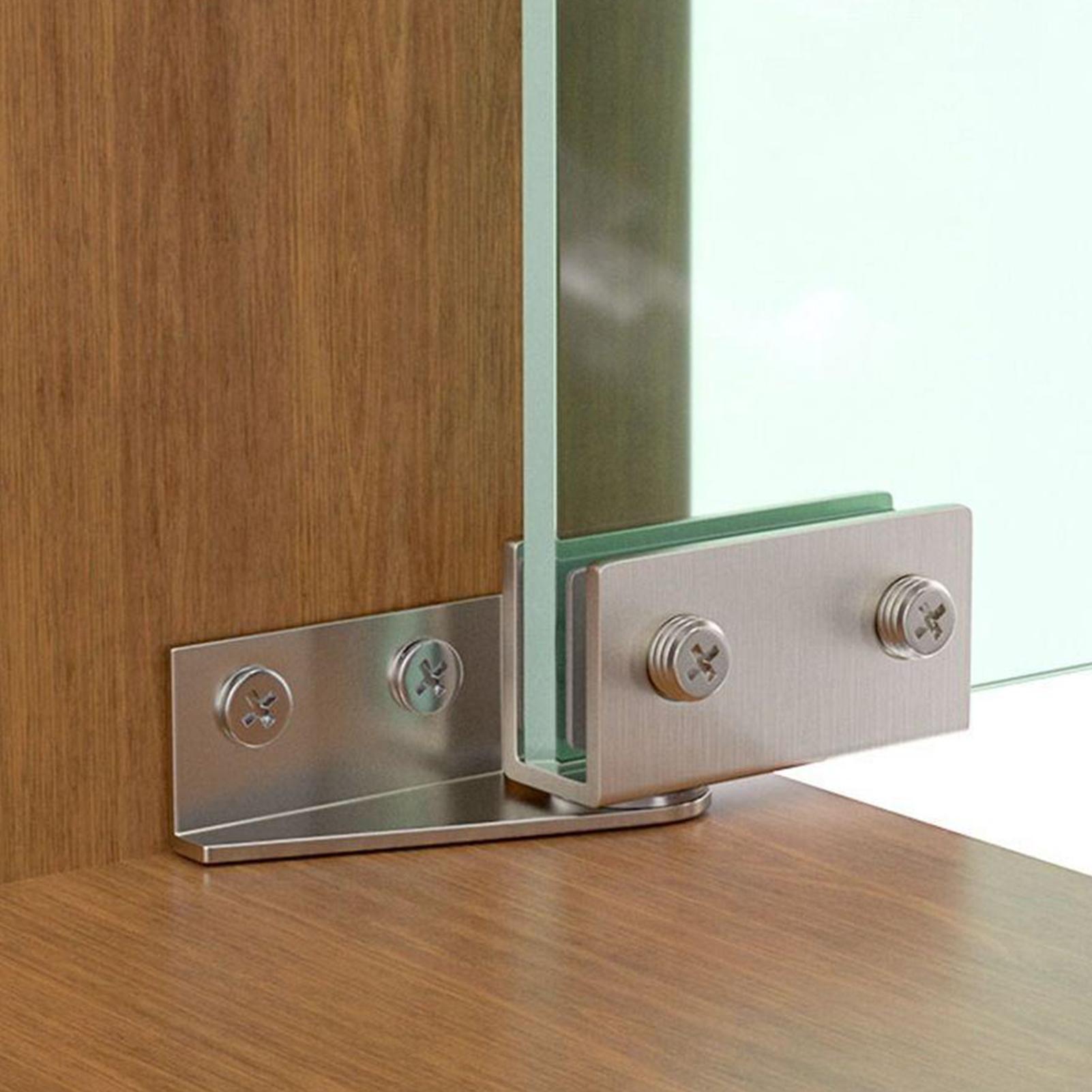 2pcs Non-Perforated Glass Door - Furniture Hardware Display ulasan dan harga