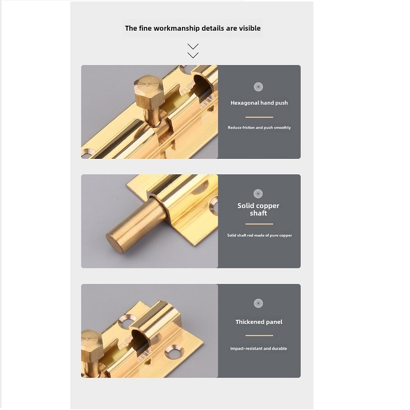 1PCS  Brass Doors Slide Latch  - Barrel Bolt Slide ulasan dan harga