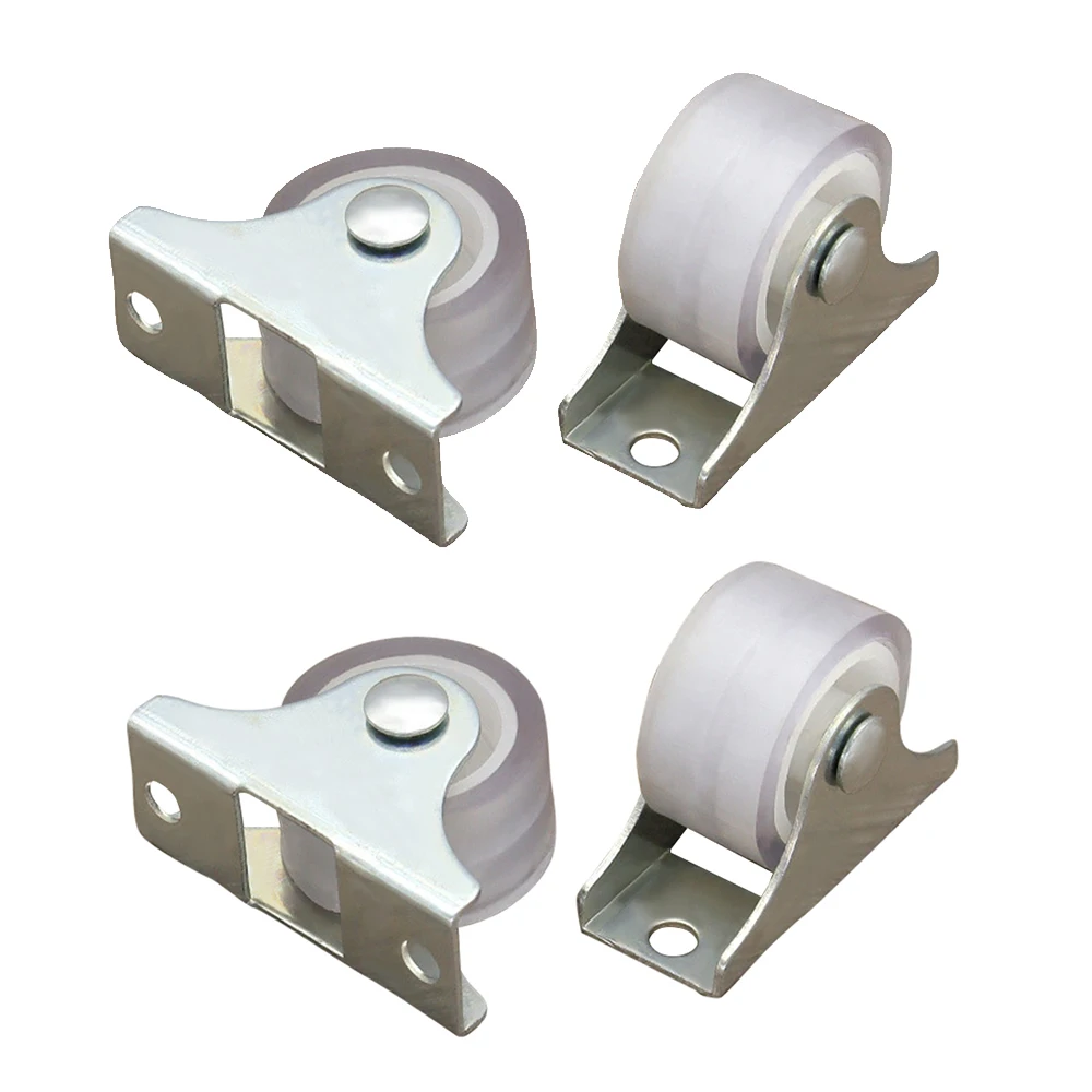 4Pcs White Rail Fixed Casters  - Furniture Rails Hardware ulasan dan harga