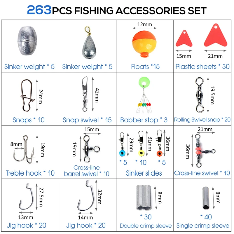 263pcs Outdoor Fishing Accesso - Furniture Hardware Jig ulasan dan harga