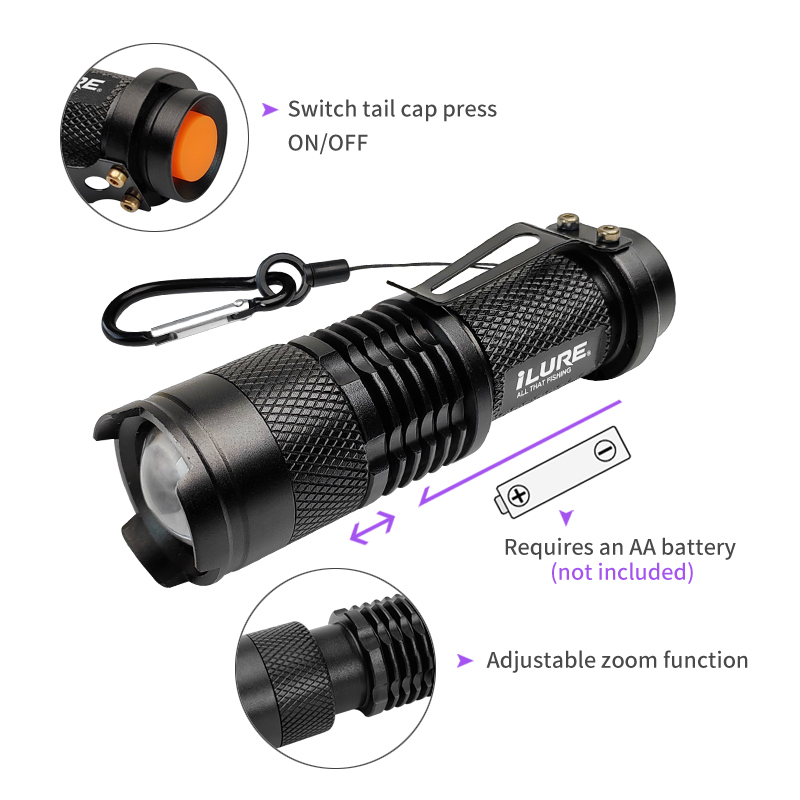 Mini UV Flashlight 395nm Ultra - Furniture Hardware Jig ulasan dan harga