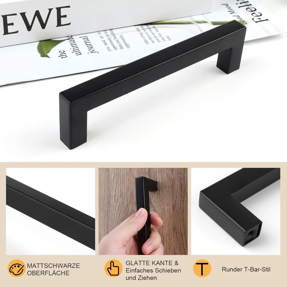 6/18pcs Stainless Steel Square - Furniture Hardware Drawer Pulls ulasan dan harga