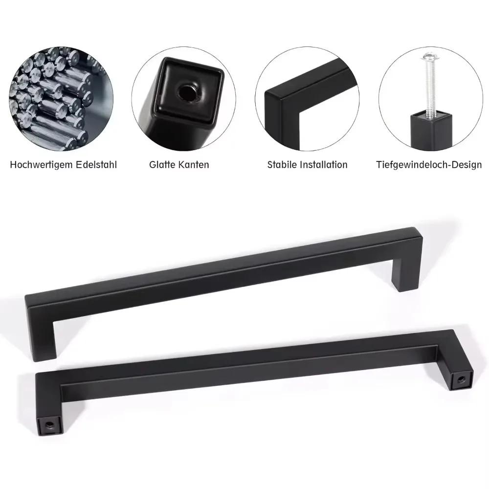 6/18pcs Stainless Steel Square - Furniture Hardware Drawer Pulls ulasan dan harga