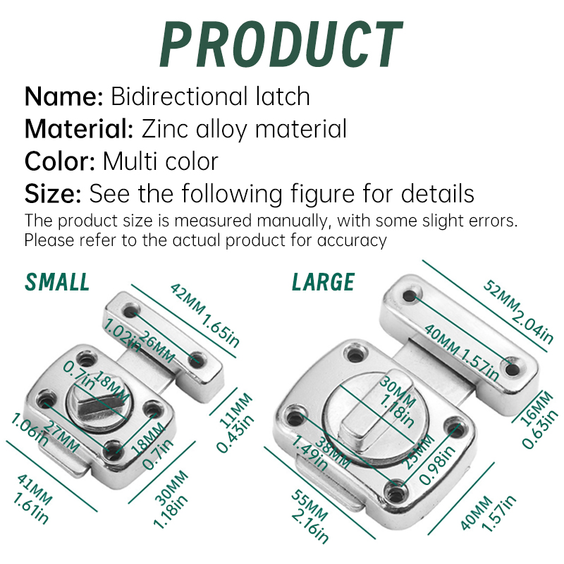 1pc Home Security Latch Rotate - Barrel Bolt Slide ulasan dan harga