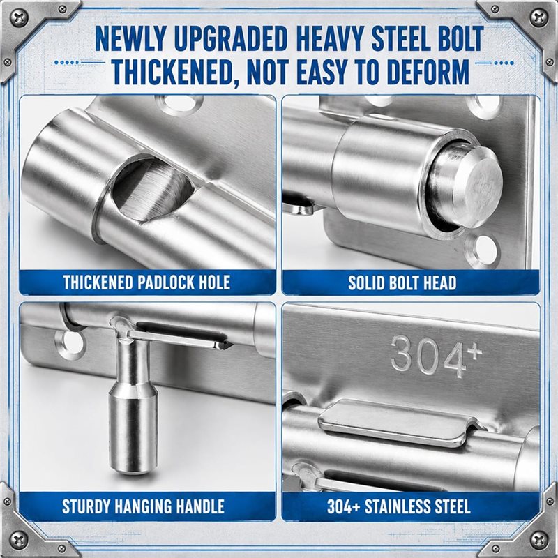 ABRU-For Shed Barn Fence Garag - Barrel Bolt Slide ulasan dan harga
