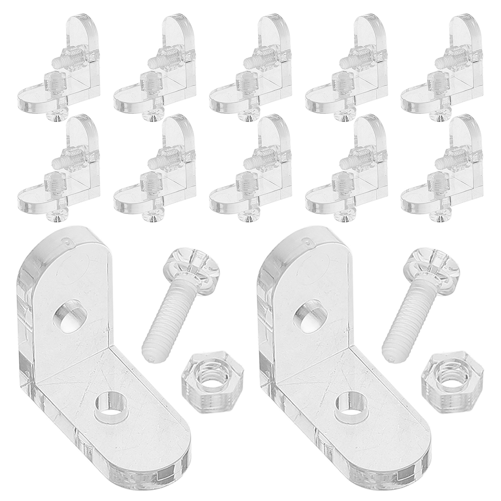 15Pcs Clear Acrylic L Shape Co - Corner Bracket Angle ulasan dan harga