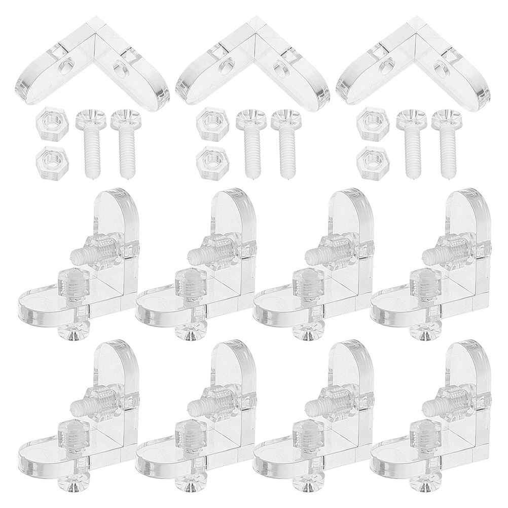 15Pcs Clear Acrylic L Shape Co - Corner Bracket Angle ulasan dan harga