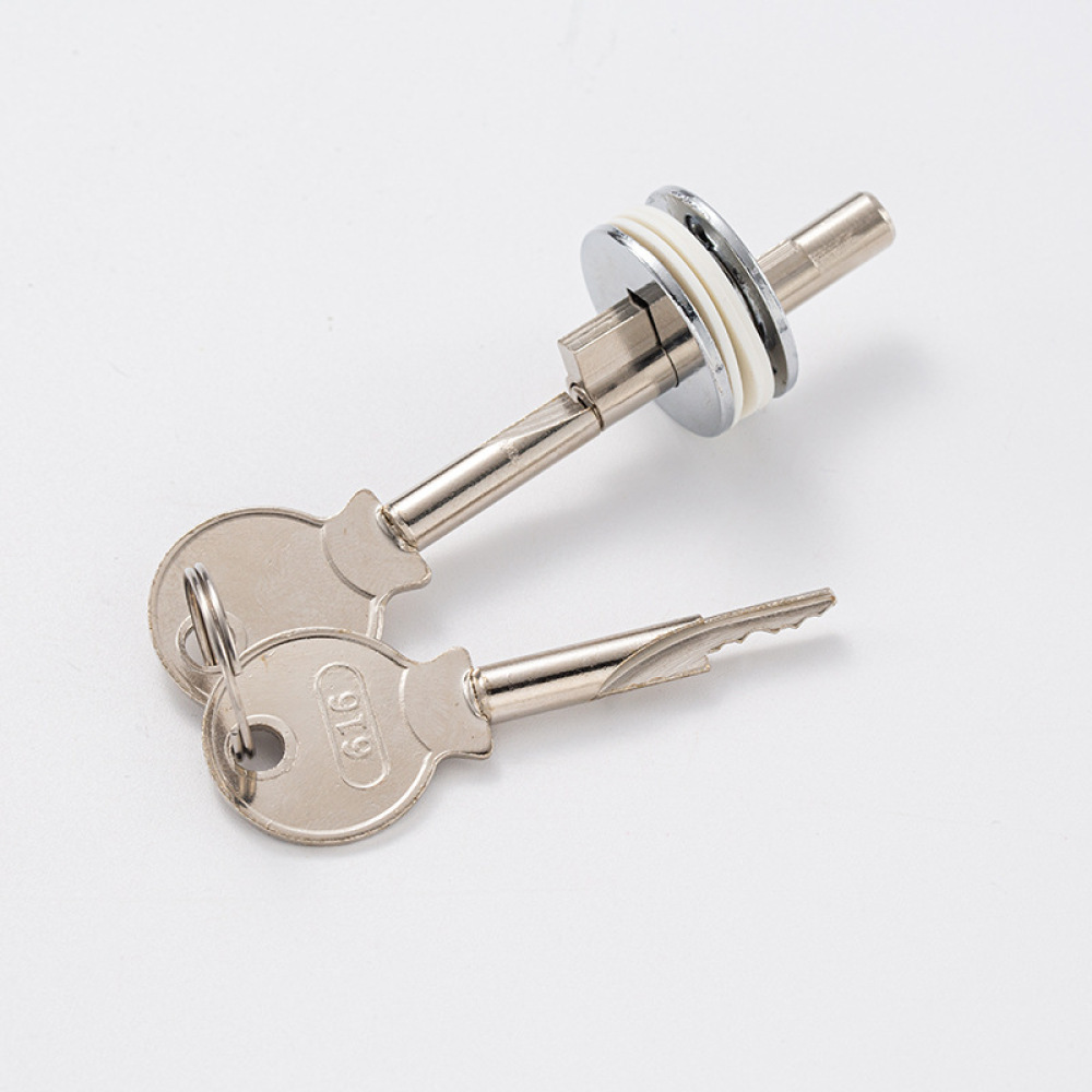 Metal Copper Glass Door Lock J - Furniture Hardware Display ulasan dan harga