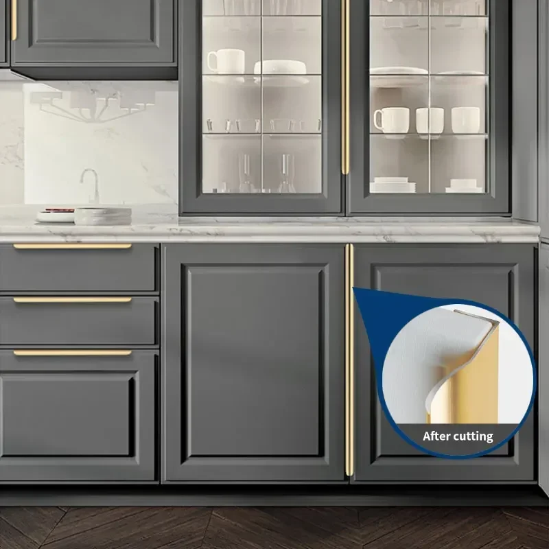 80mm-1200mm Invisible Aluminum - Furniture Hardware Drawer Pulls ulasan dan harga