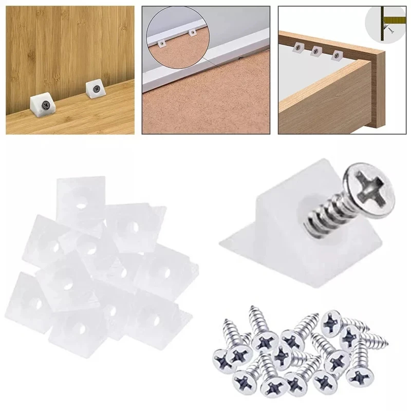 20/40/60/80/100pcs Drawer Wedg - Corner Bracket Angle ulasan dan harga